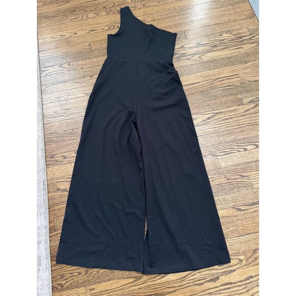 Susana Monaco One Shoulder Wide Leg Sleeveless Jumpsuit Black Size Large - Picture 4 of 4